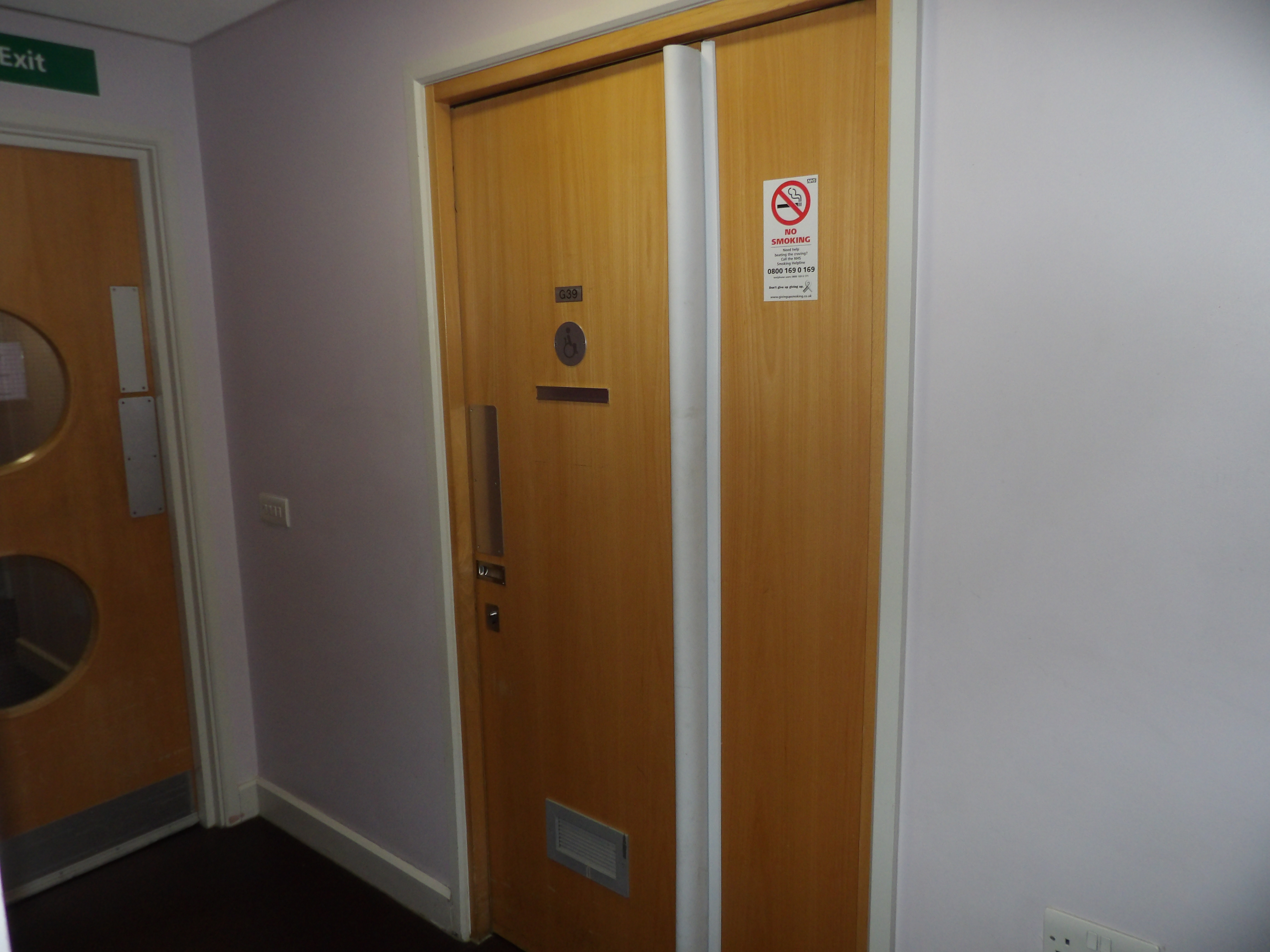 We have an accessible toilet. Please check if you have a large wheelchair.