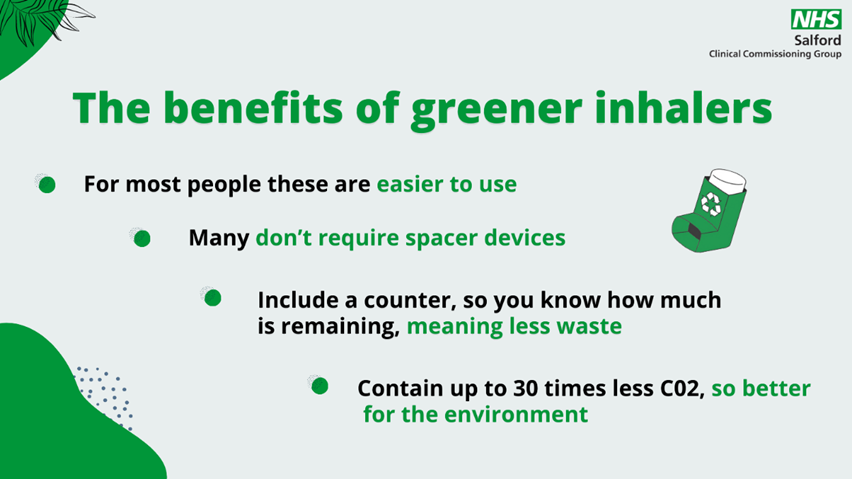 The benefits of green inhalers for most people they are easier to use many don